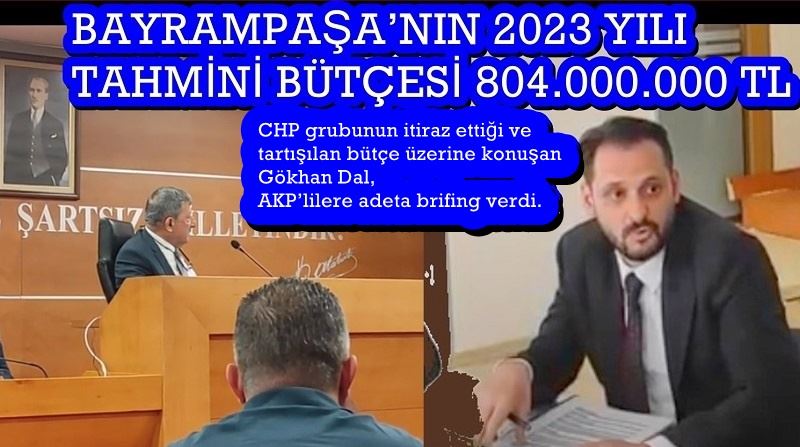 BAYRAMPAŞA’NIN 2023 YILI TAHMİNİ BÜTÇESİNE CHP’LİLER’DEN RET!  