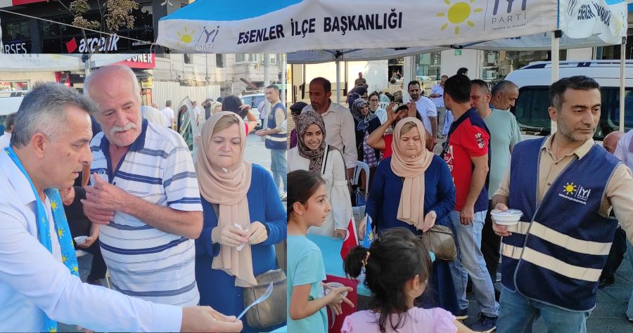 Başkan Ömer Kara Standın başına geçti, aşure dağıttı