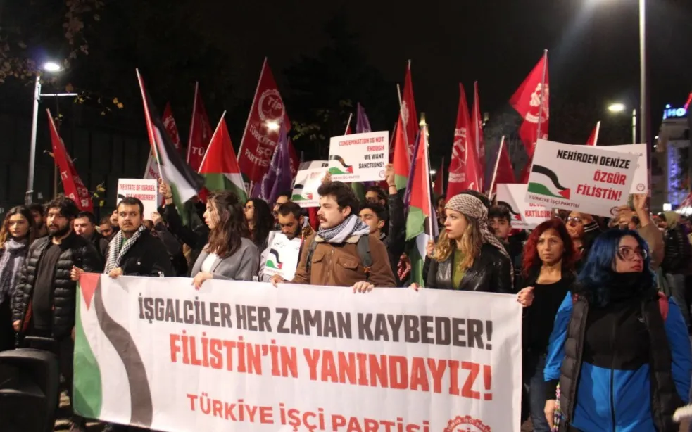 TİP, 20 ilde ve 25 noktada İsrail’i protesto etti