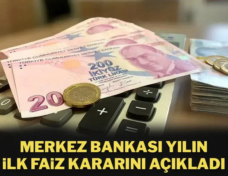 Merkez Bankası 2025 Yılı İlk Faiz Kararını Açıkladı: Faiz Yüzde 45’e İndirildi