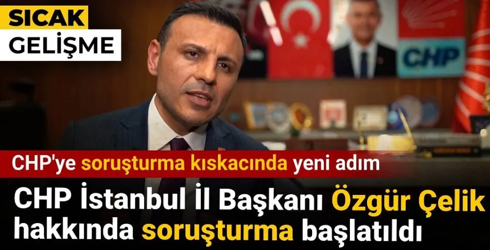 Özgür Çelik hakkında soruşturma başlatıldı