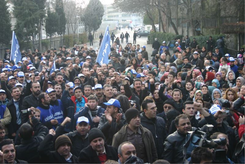 Şişecam işçisi polis ablukasını dağıttı