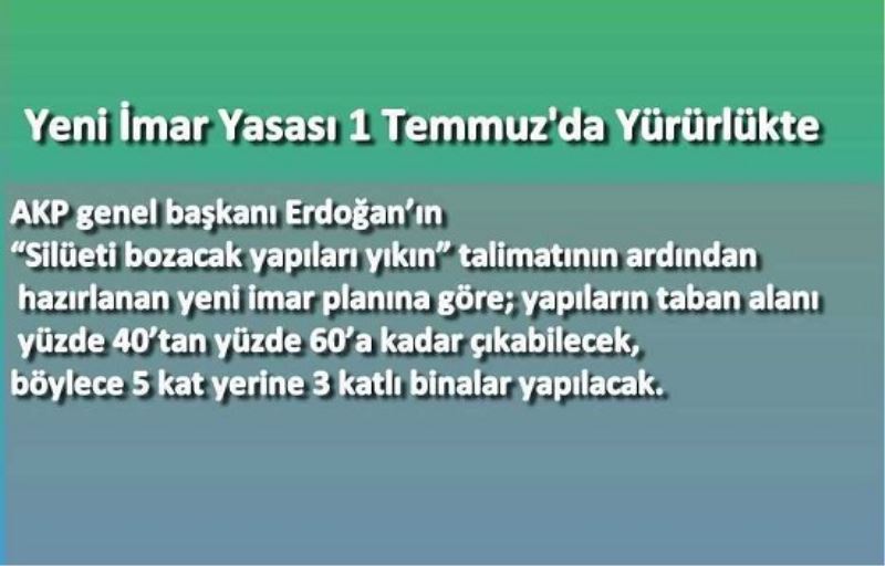 Yeni İmar Yasası 1 Temmuz
