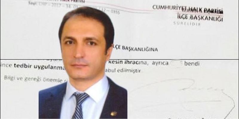 CHP Bağcılar İlçe Başkanına kesin ihraç