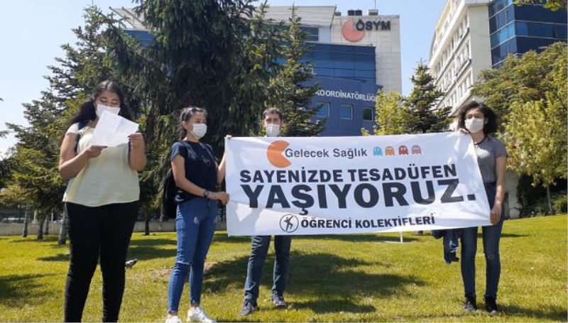  Kolektifler ÖSYM önünde: Hayatlarımızla oynayan asıl virüs sizsiniz 