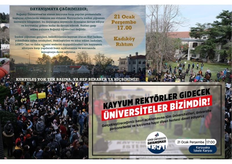 Üniversitelilerden eylem çağrısı: Kayyumlar gidecek, biz kalacağız
