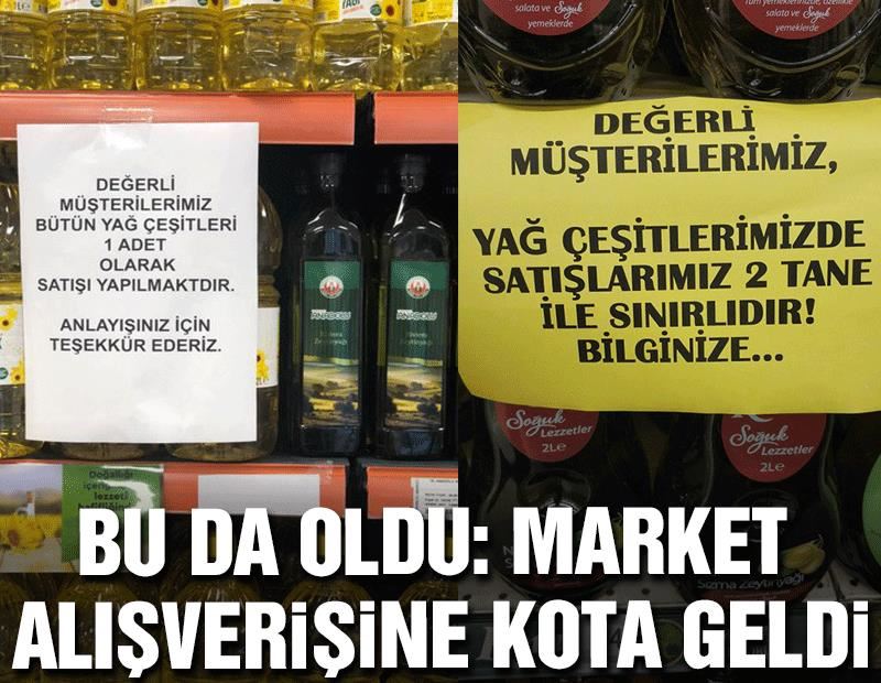 Kriz büyüdü: Marketlerde şeker ve yağ satışlarına kota geldi