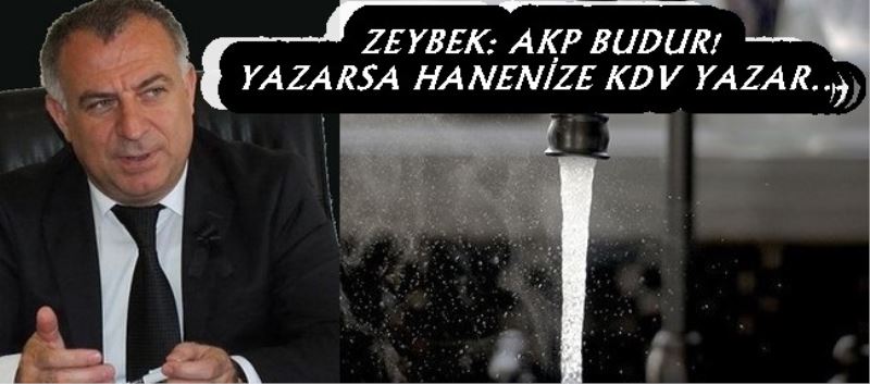 ZEYBEK: AKP BUDUR!  YAZARSA HANENİZE KDV YAZAR 