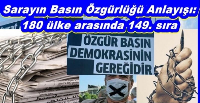 Sarayın Basın Özgürlüğü Anlayışı: 180 ülke arasında 149. sıra